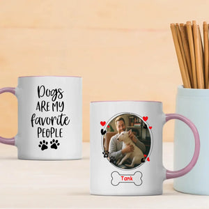 Personalized Bull Terrier Mug - Custom Round Frame with Photo and Name - 89Prints