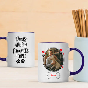Personalized Bull Terrier Mug - Custom Round Frame with Photo and Name - 89Prints