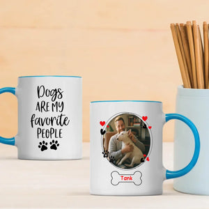 Personalized Bull Terrier Mug - Custom Round Frame with Photo and Name - 89Prints