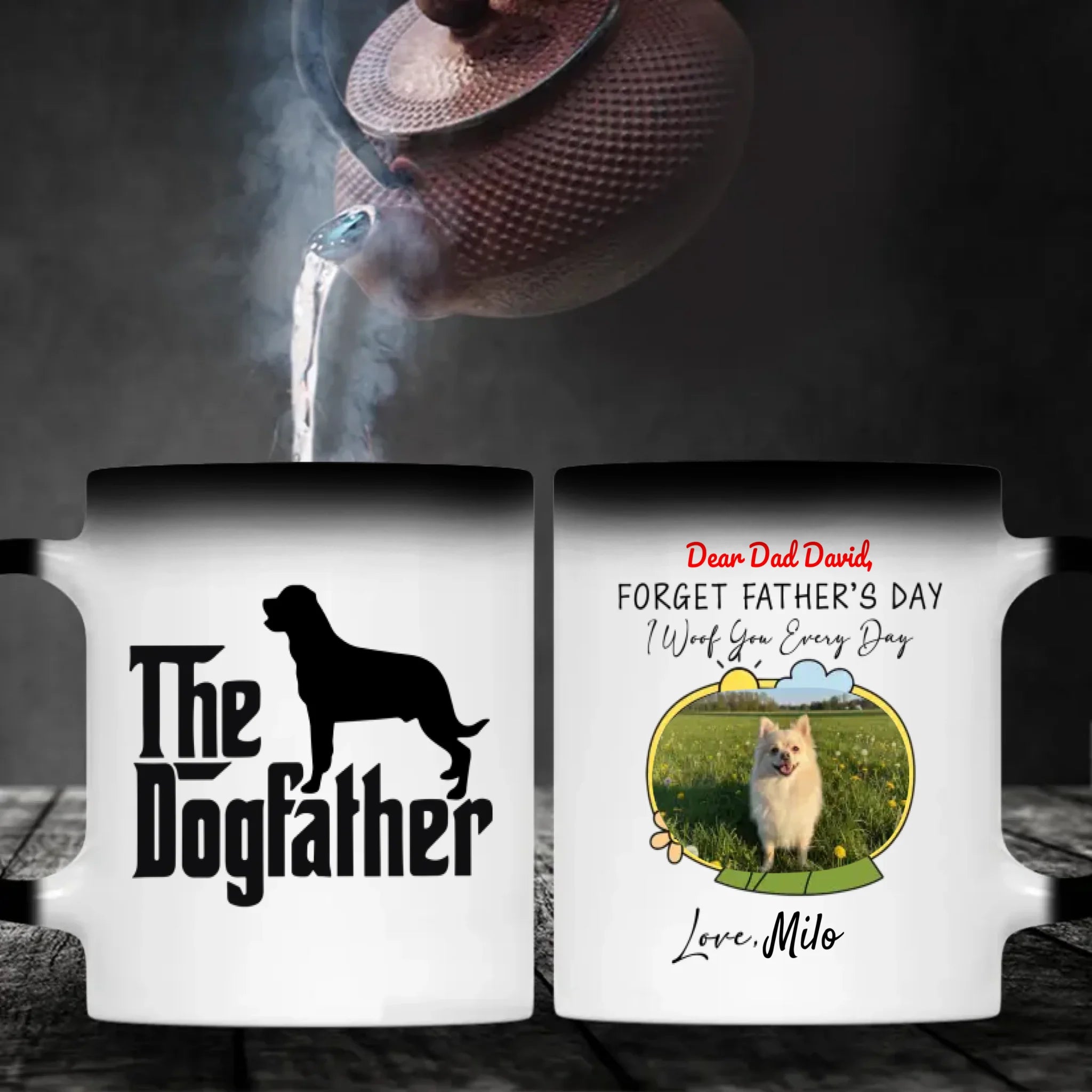 Personalized Pomeranian Mug – Custom Photo & Name Gift for Dog Dad 