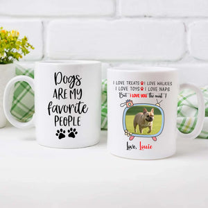 Personalized French Bulldog Mug With A Cute TV Shaped Photo Frame - 89Prints