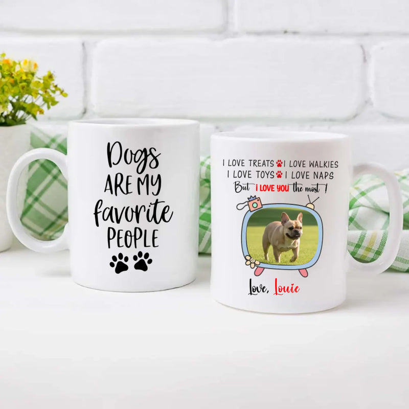 Personalized French Bulldog Mug With A Cute TV Shaped Photo Frame - 89Prints