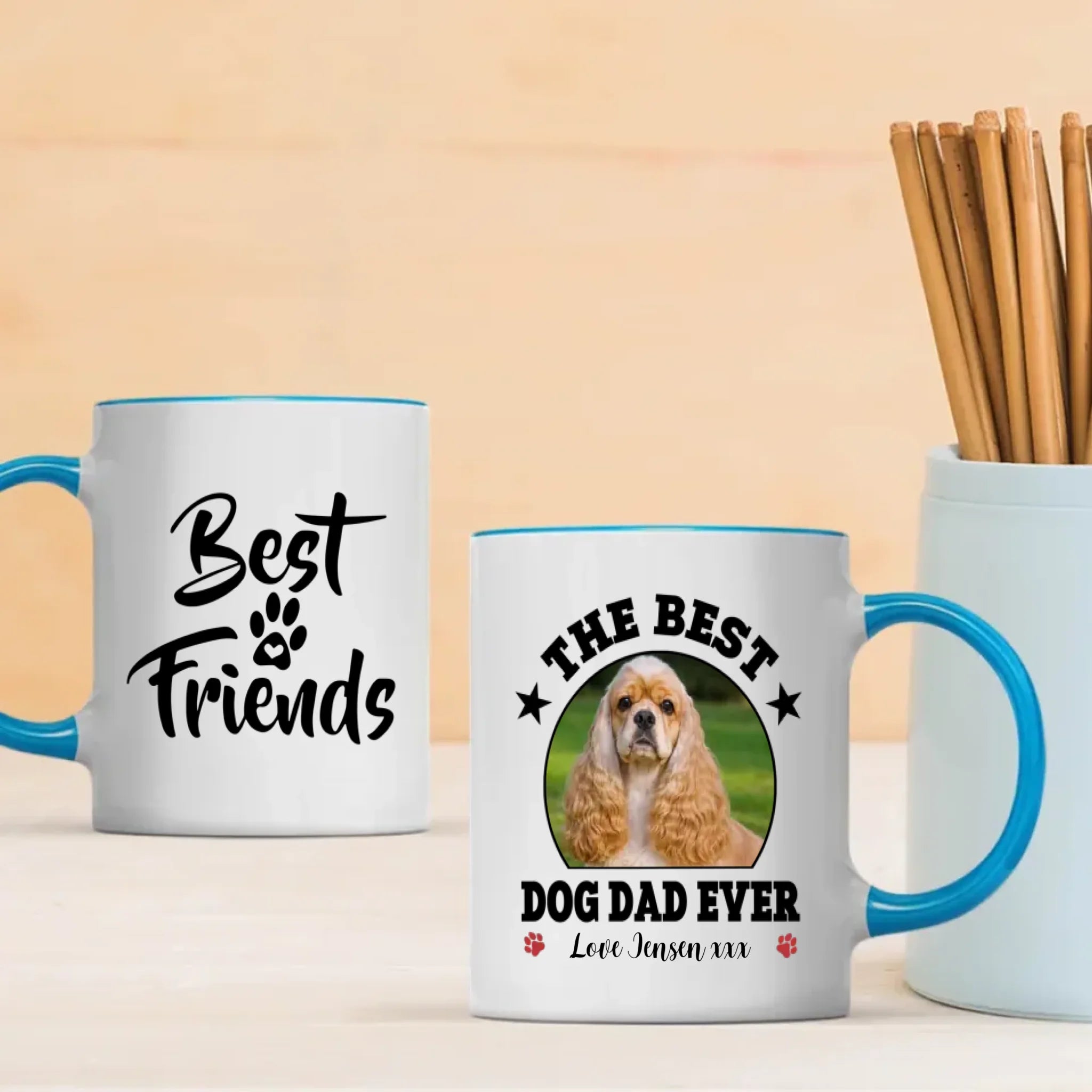 Personalized American Cocker Spaniel Mug – The Best Dog Dad Ever Gift - 89Prints