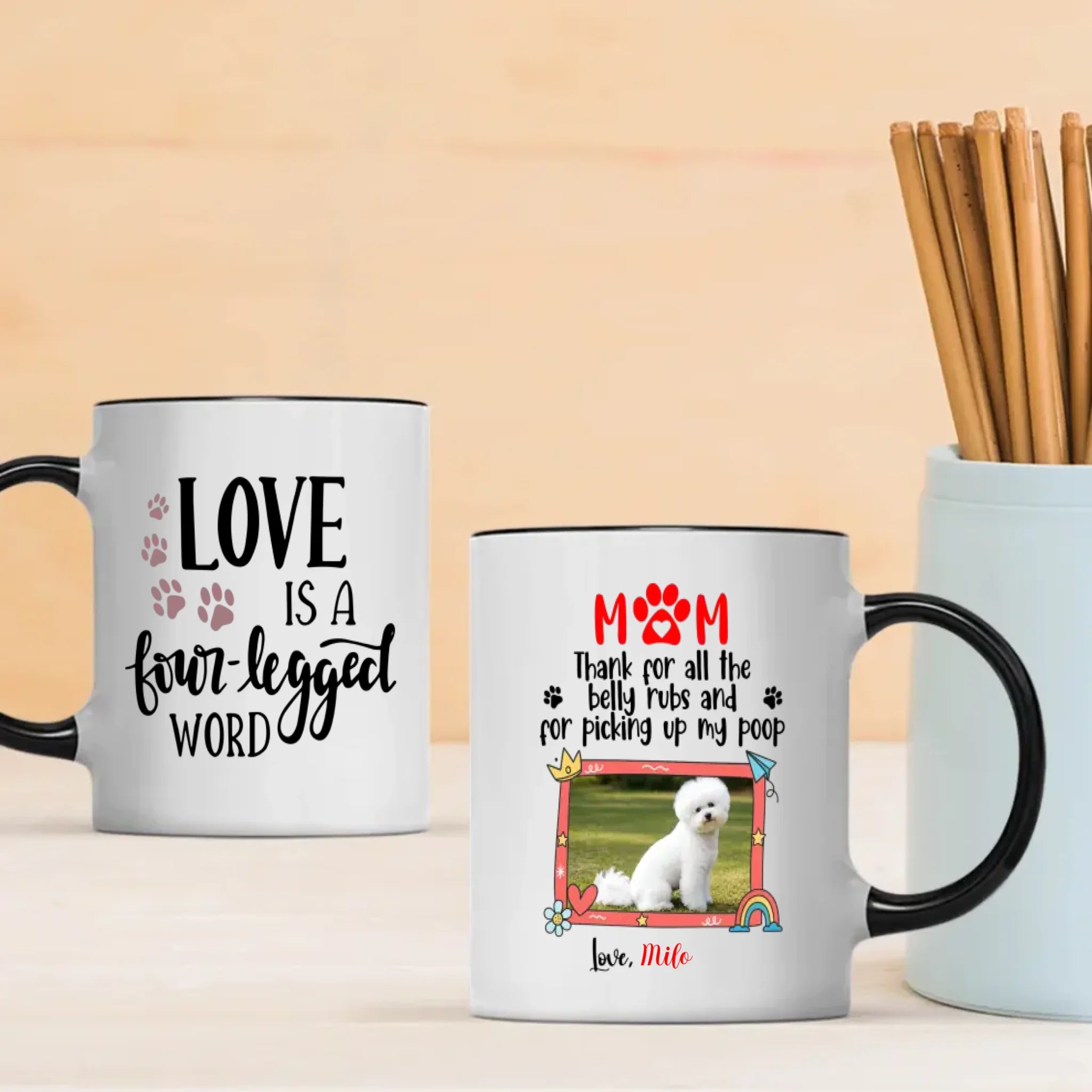 Personalized Bichon Frise Mug - Mom Gift 