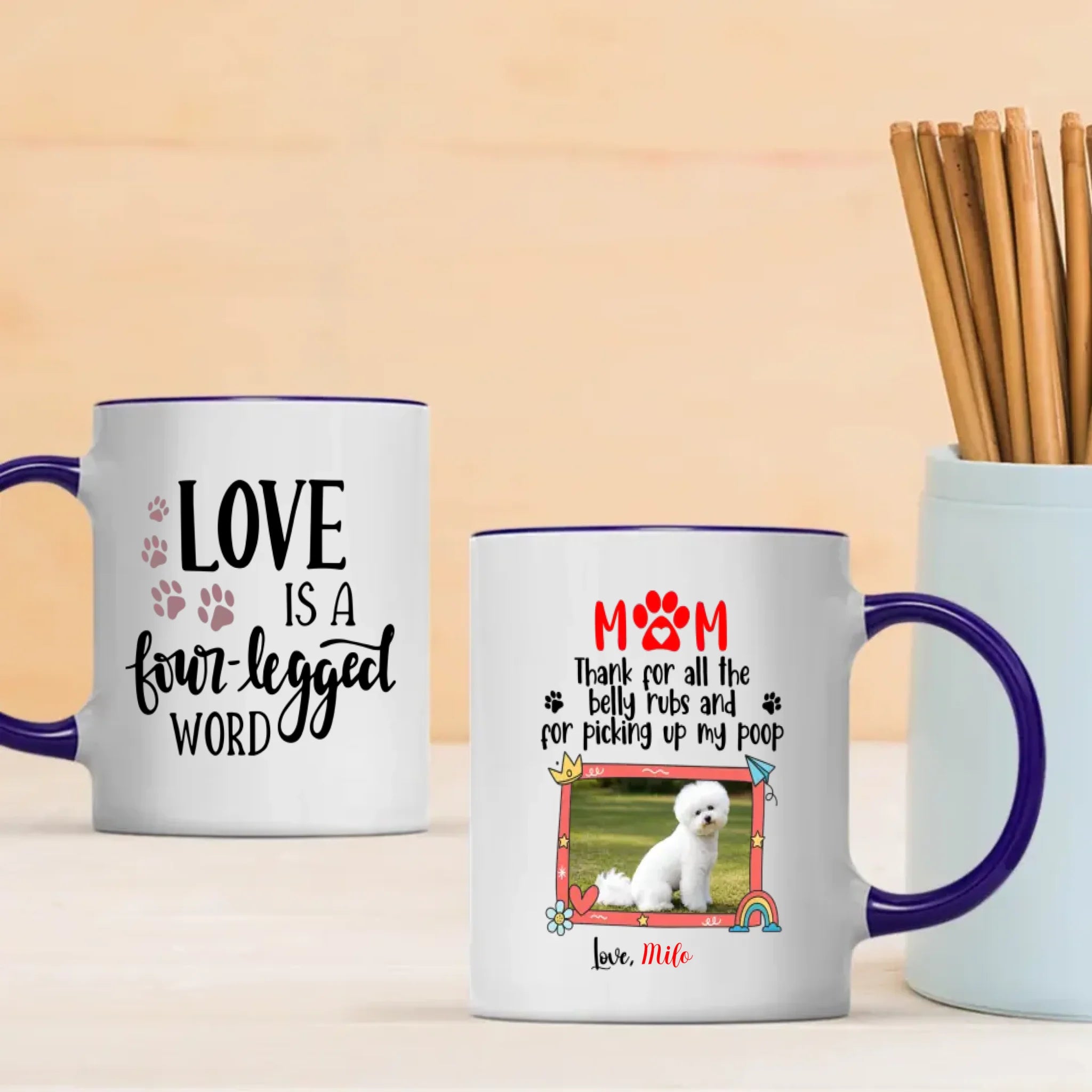Personalized Bichon Frise Mug - Mom Gift 