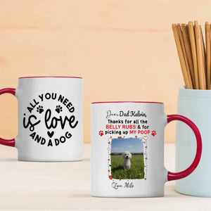 Personalized Bichon Frise Dog Mug With A Cute TV Shaped Photo Frame - 89Prints