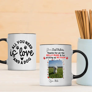 Personalized Bichon Frise Dog Mug With A Cute TV Shaped Photo Frame - 89Prints