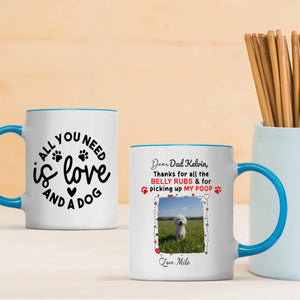 Personalized Bichon Frise Dog Mug With A Cute TV Shaped Photo Frame - 89Prints