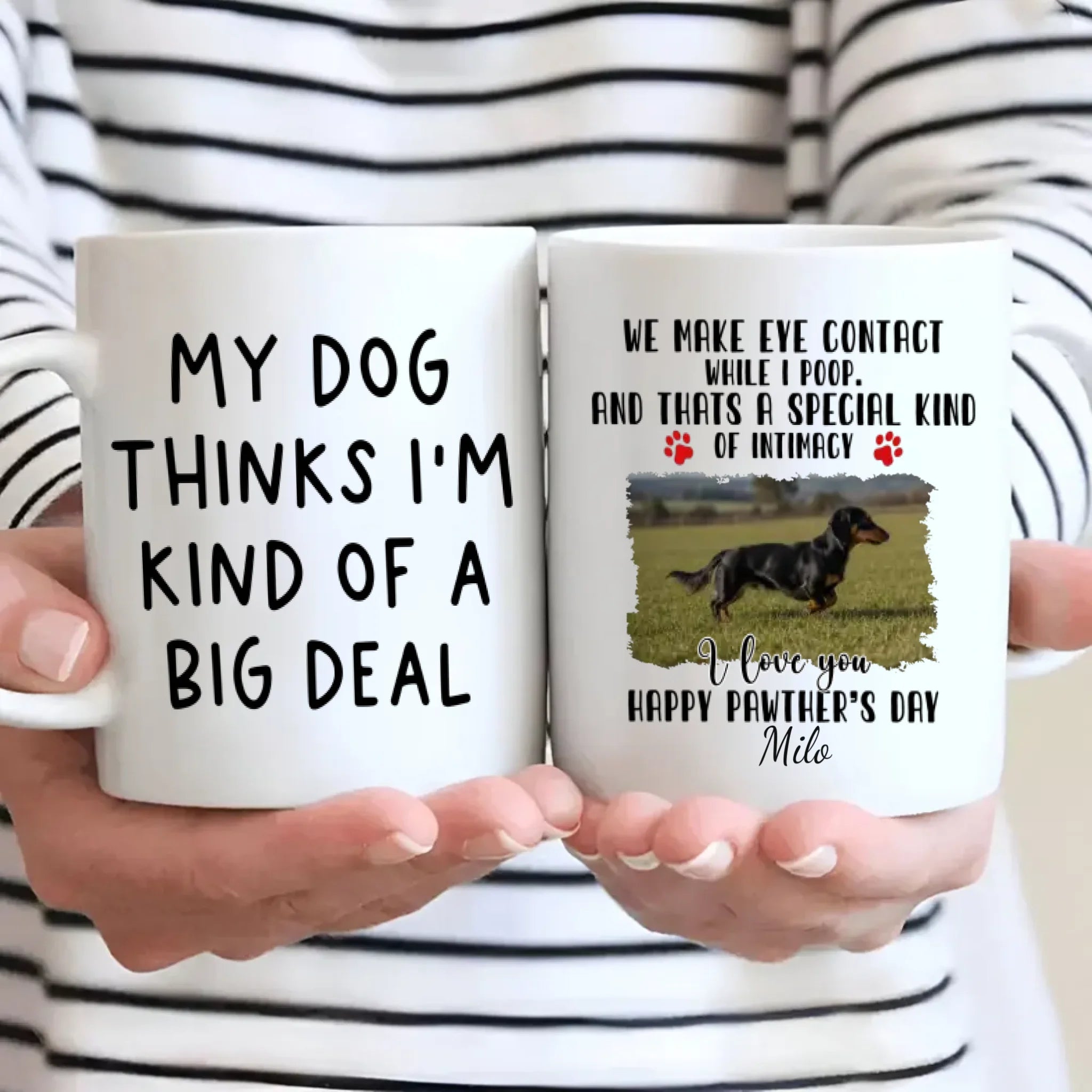 Custom Dachshund & Dog Lover Mug With A Cute Photo Frame - 89Prints