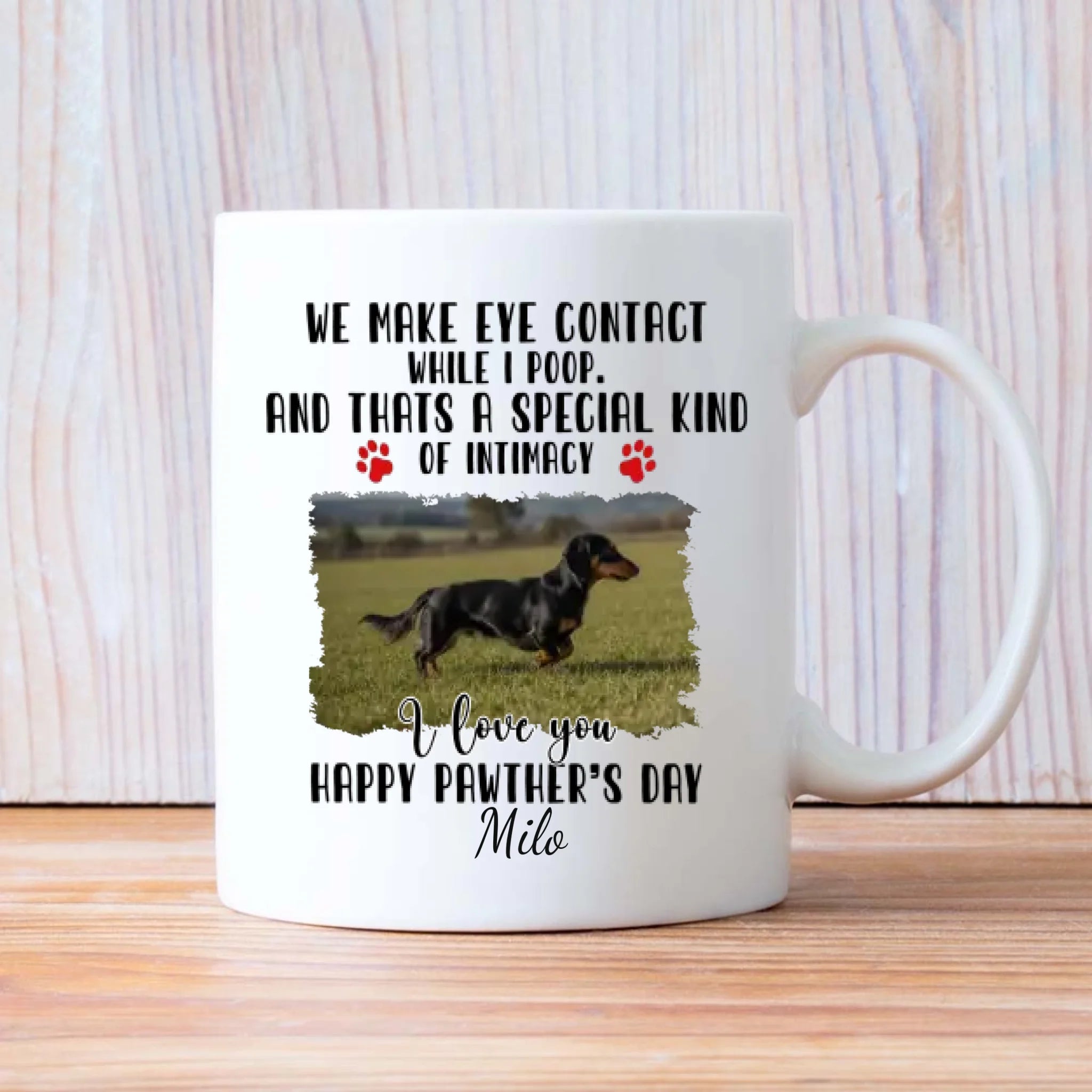 Custom Dachshund & Dog Lover Mug With A Cute Photo Frame - 89Prints
