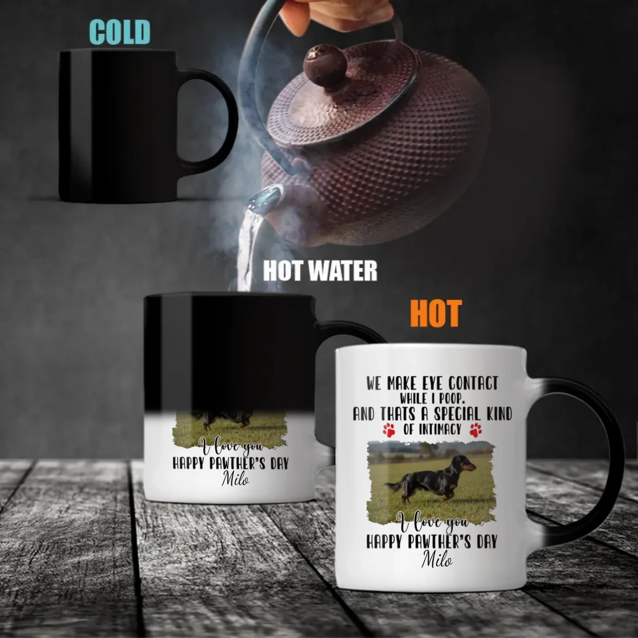 Custom Dachshund & Dog Lover Mug With A Cute Photo Frame - 89Prints