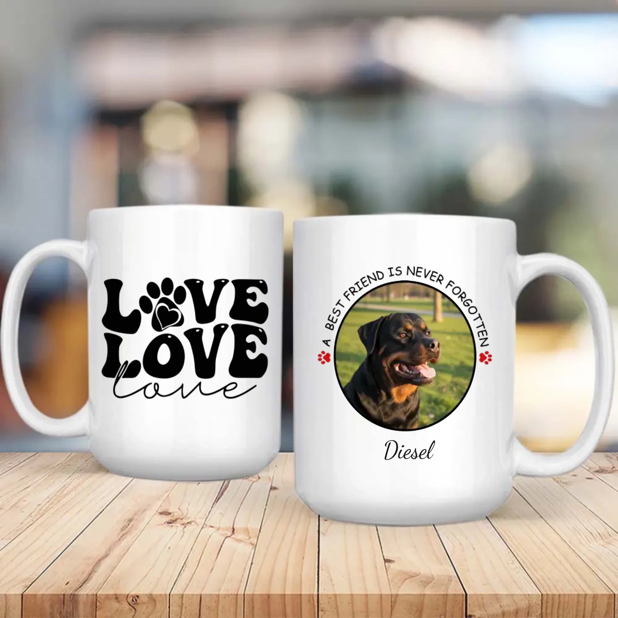 Custom Rottweiler & Dog Lover Mug With A Cute Photo Frame - 89Prints
