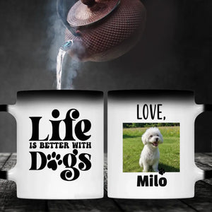 Customized Bichon Frise Mug With Photo For Dog Lovers - Life Is Better With Dogs - 89Prints