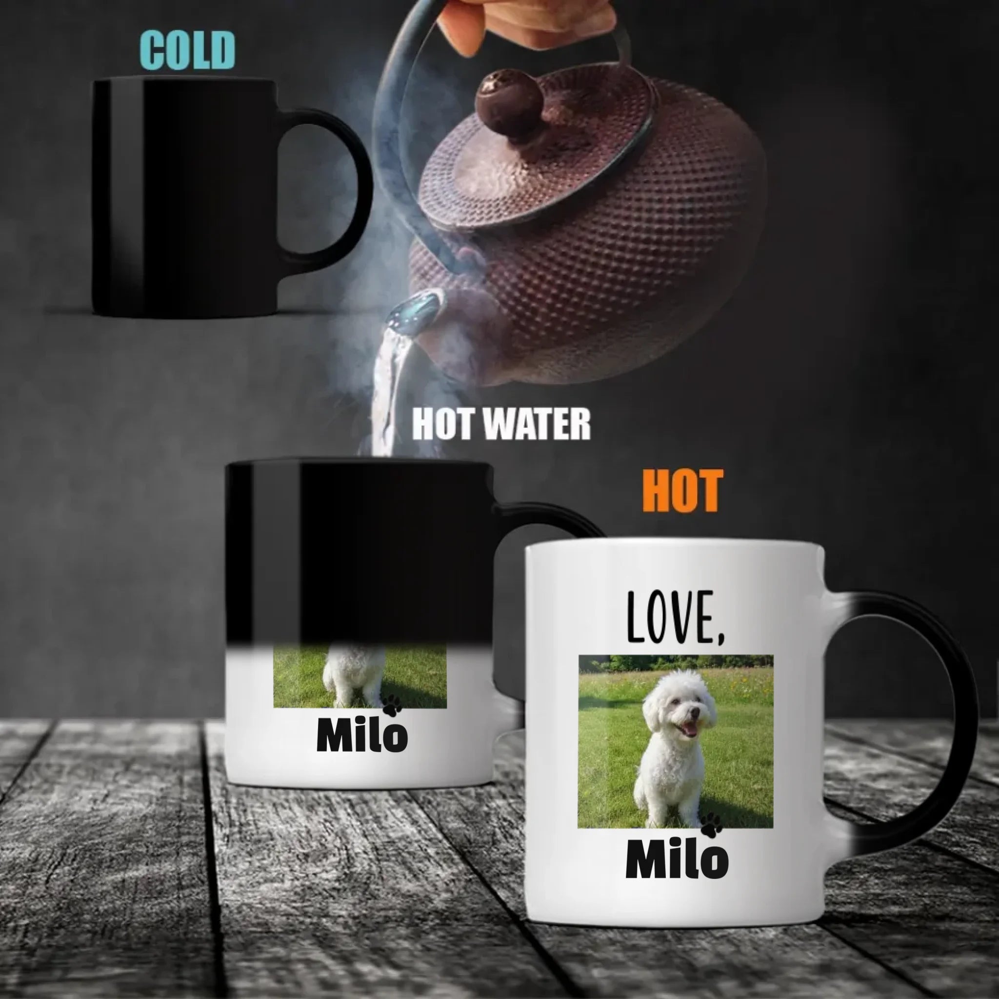 Customized Bichon Frise Mug With Photo For Dog Lovers - Life Is Better With Dogs - 89Prints