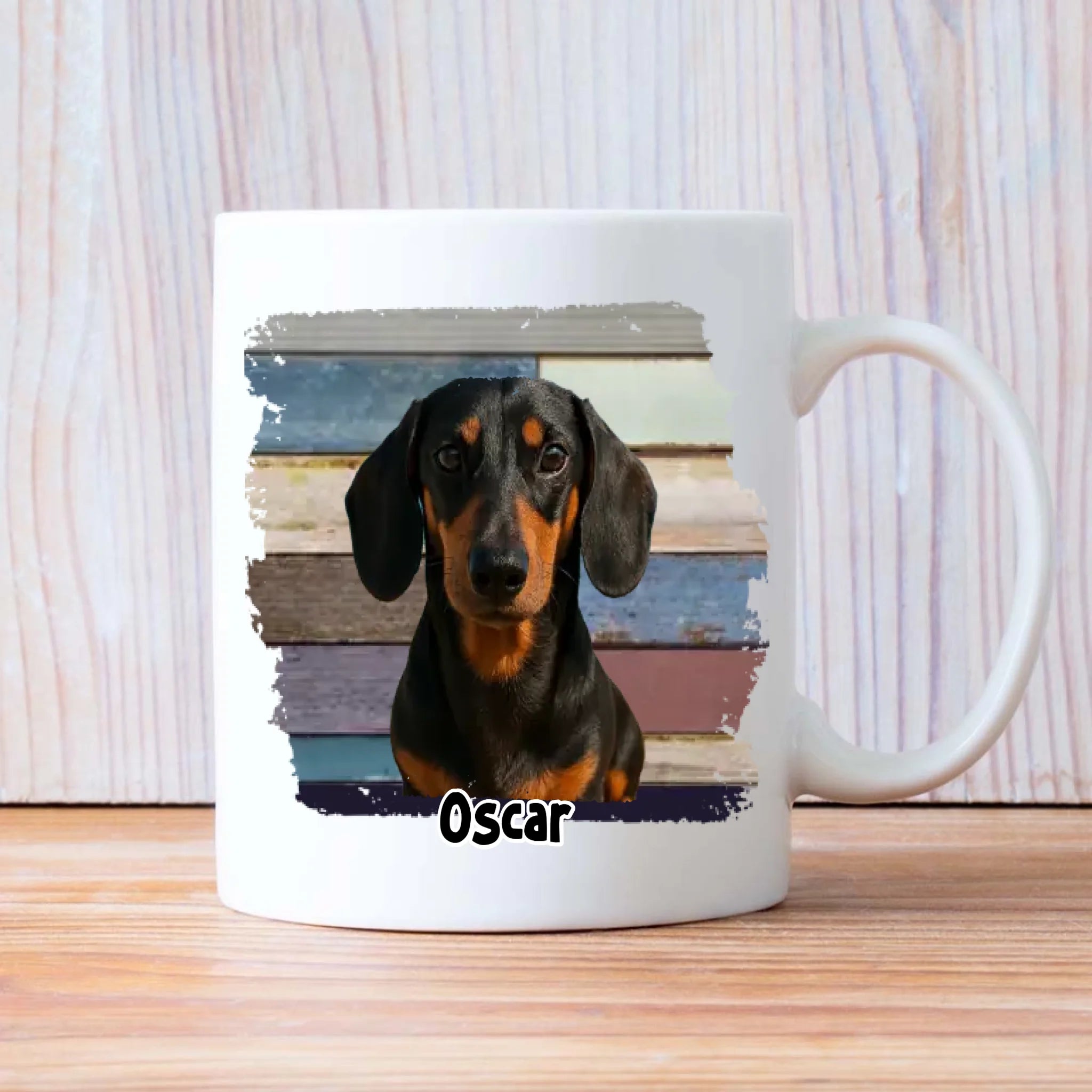 Personalized Dachshund Photo Mug - Home Is Where My Dog Is Custom Gift - 89Prints