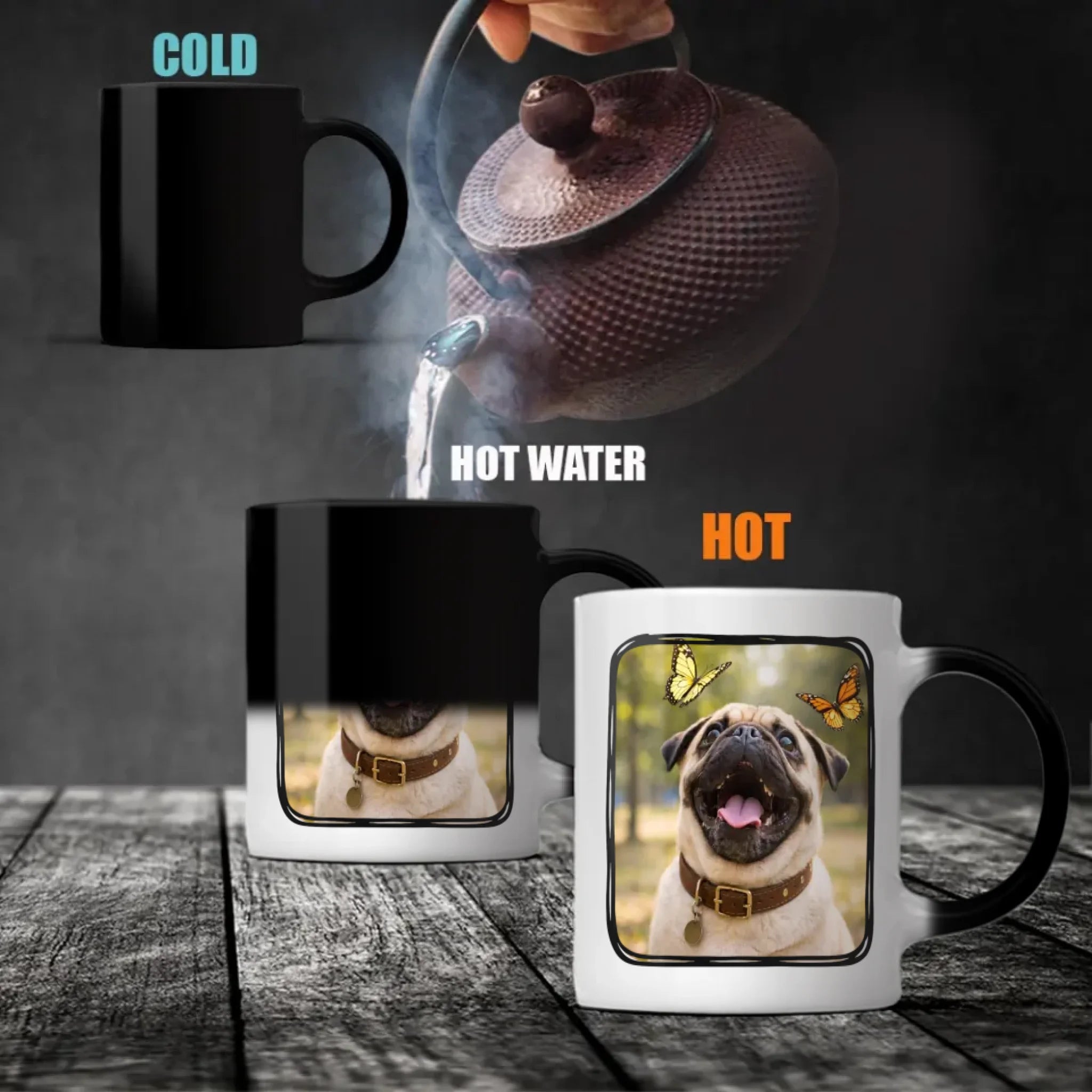 Custom Pug Mug With Photo - Dogs Are My Favorite People Personalized Gift - 89Prints