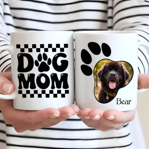 Personalized Newfoundland Photo Mug - Custom Paw Print And Name - 89Prints