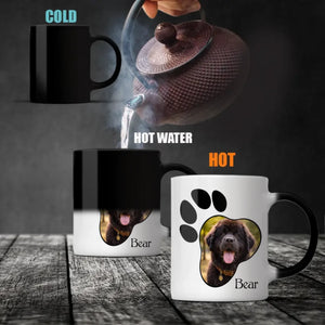 Personalized Newfoundland Photo Mug - Custom Paw Print And Name - 89Prints