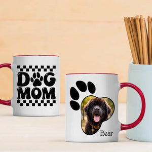 Personalized Newfoundland Photo Mug - Custom Paw Print And Name - 89Prints