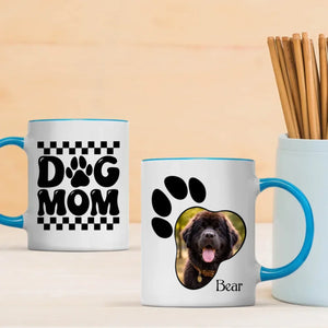 Personalized Newfoundland Photo Mug - Custom Paw Print And Name - 89Prints