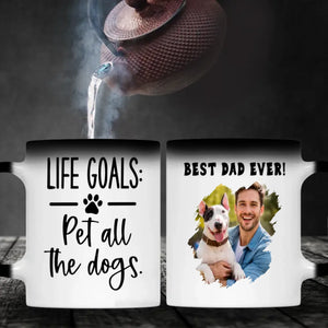 Customized Bull Terrier Mug With Photo For Dog Lovers - Life Goals: Pet All The Dogs - 89Prints