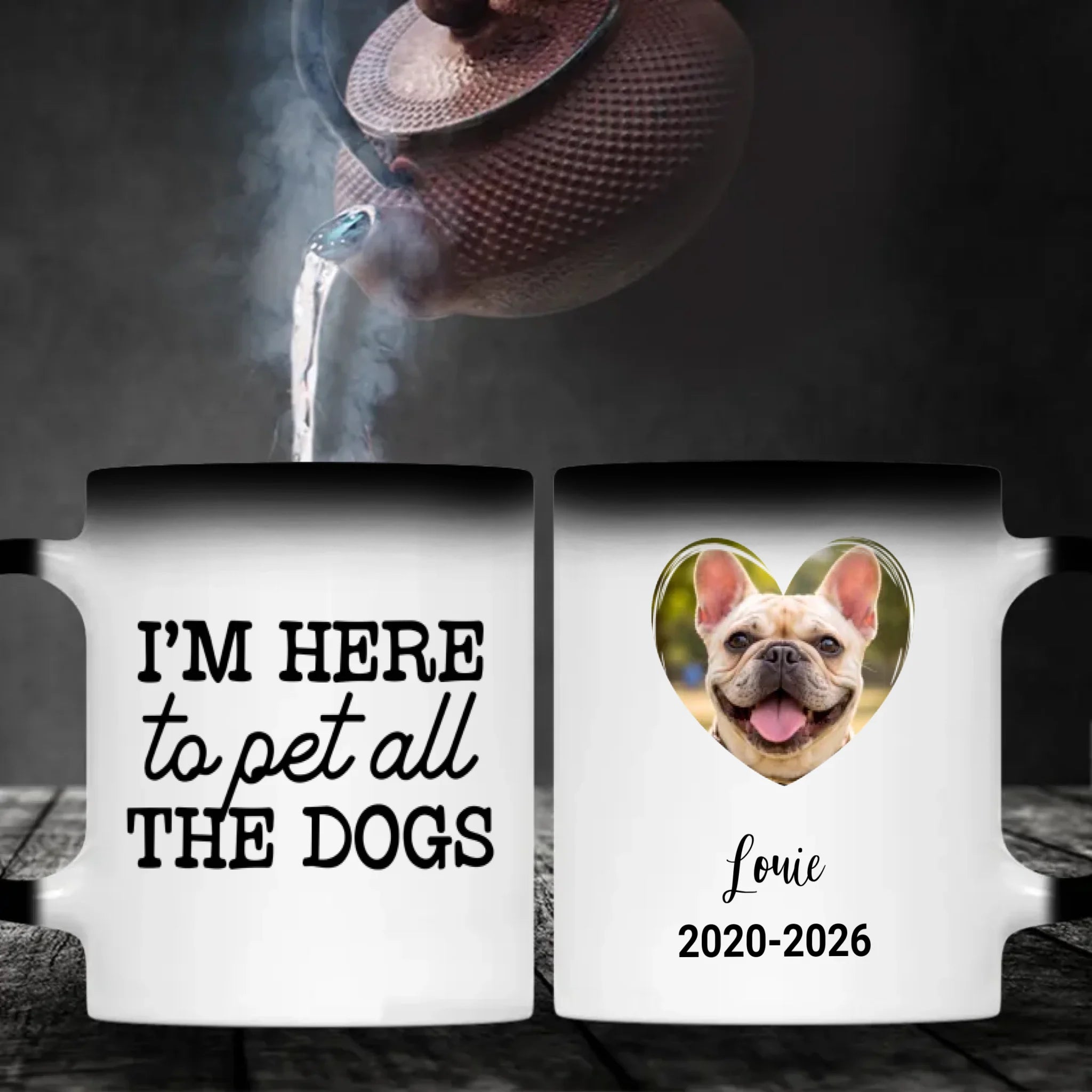 Custom French Bulldog Mug - I'm Here to Pet All The Dogs - A Memorable Gift For Dog Lovers - 89Prints