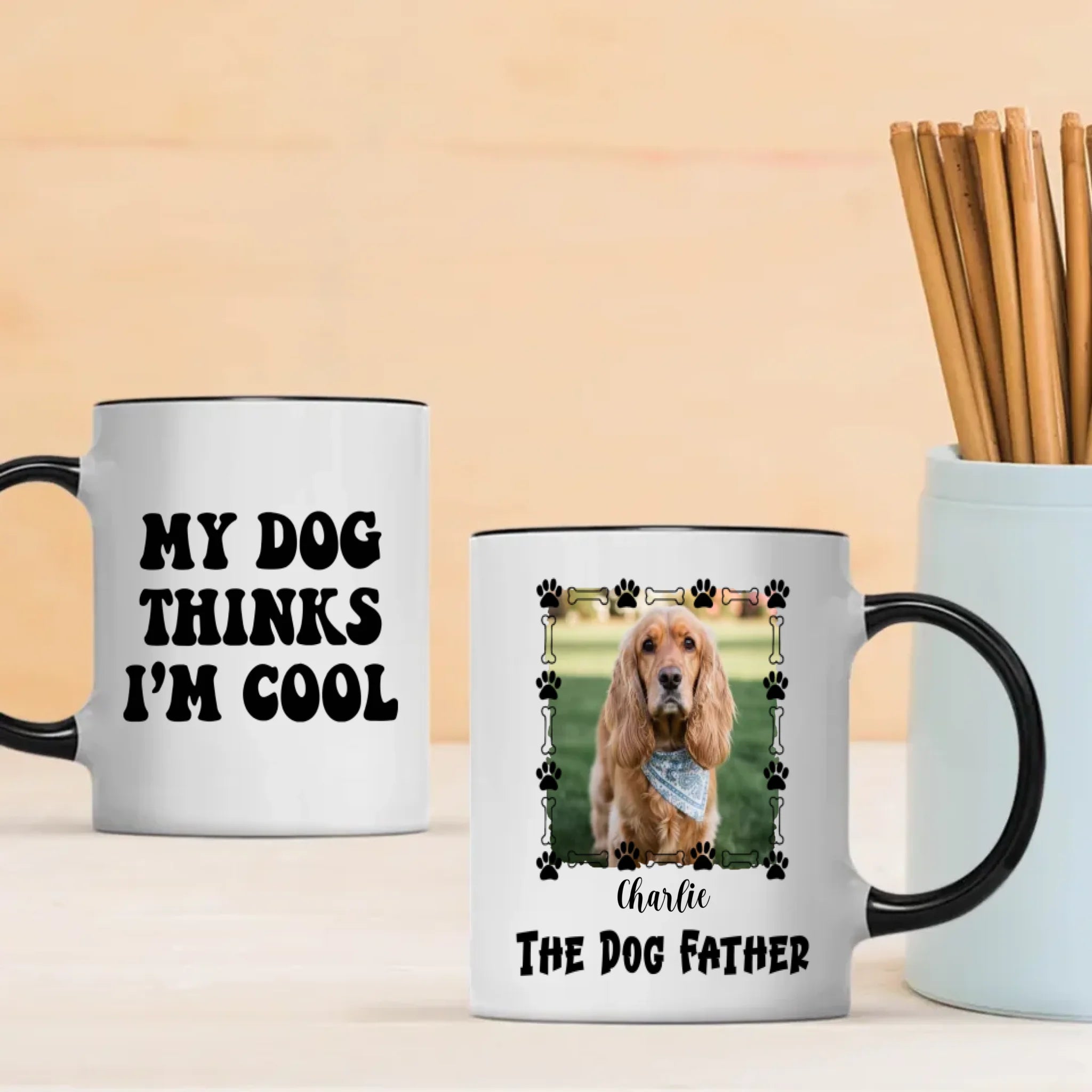 Custom American Cocker Spaniel Mug – The Dog Father Gift - 89Prints