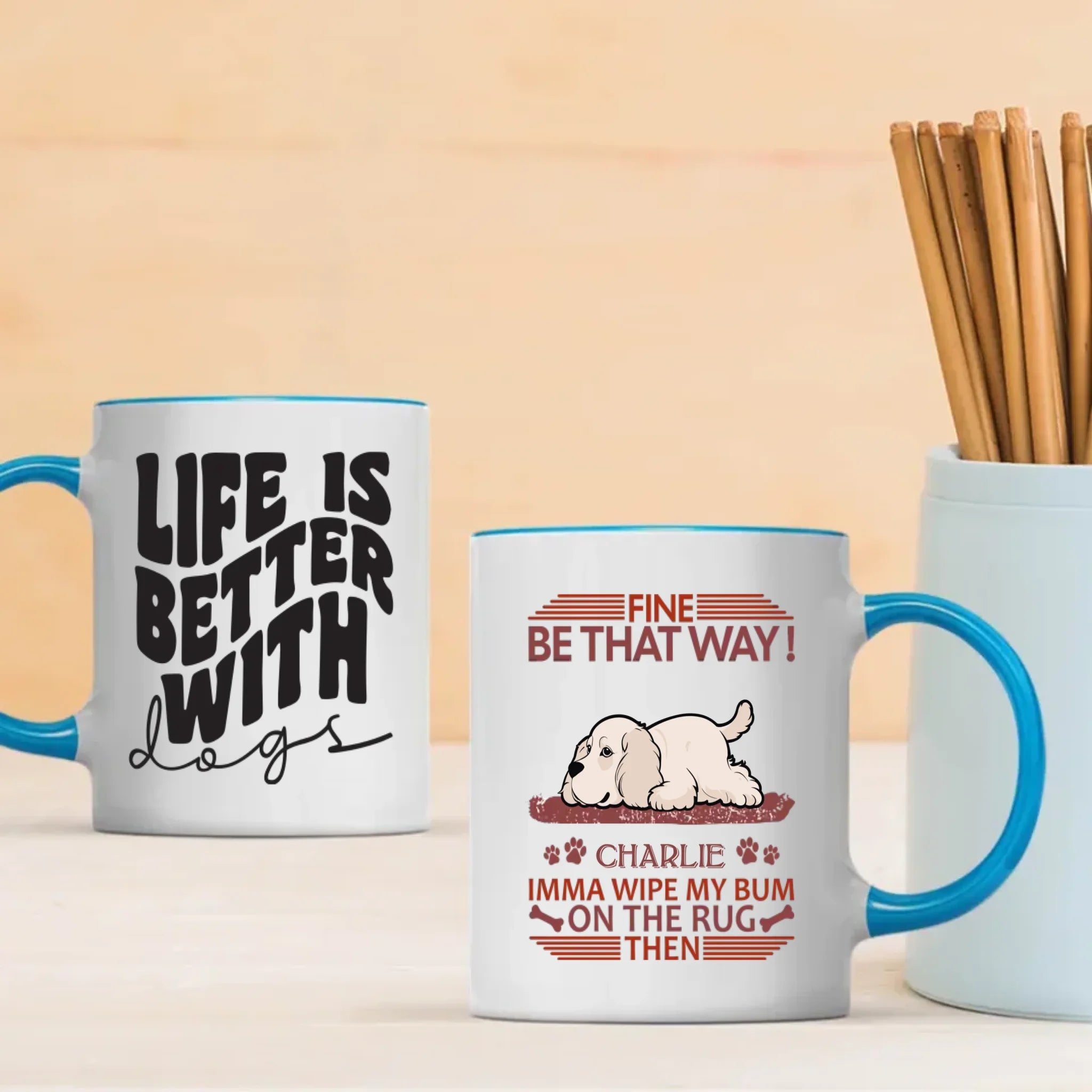 Custom American Cocker Spaniel Mug - Fine, Be That Way - Personalized Dog Clipart Gift - 89Prints