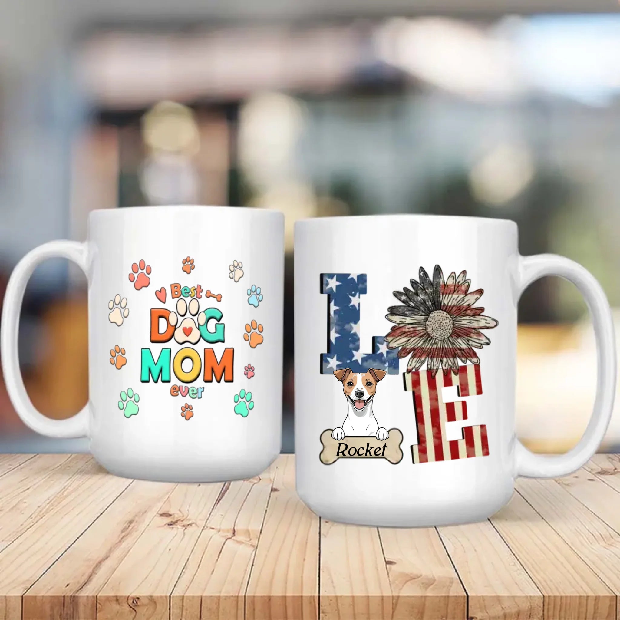 Personalized Jack Russell Terrier Mug - Custom 'Best Dog Mom Ever', Dog Clipart And Name - 89Prints