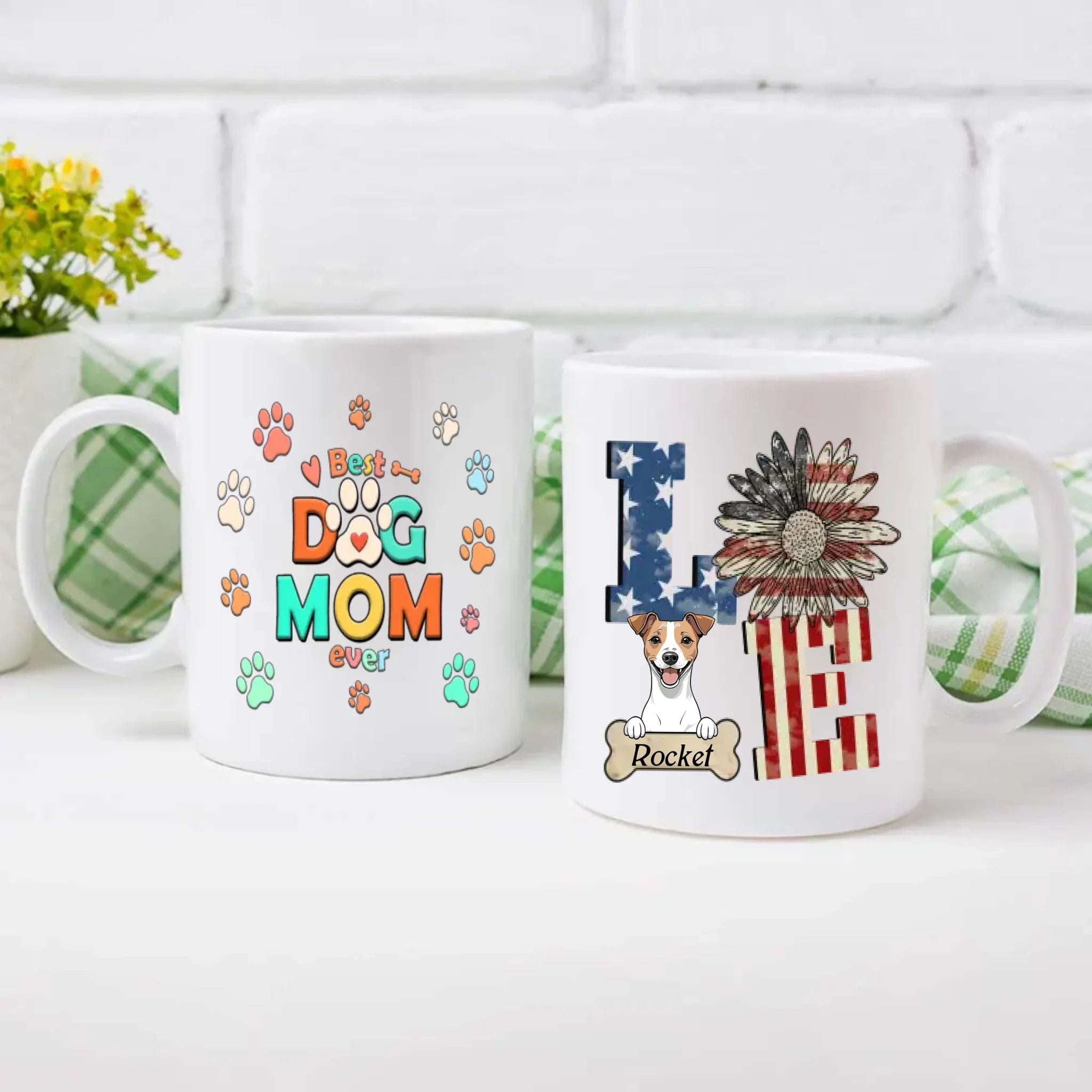 Personalized Jack Russell Terrier Mug - Custom 'Best Dog Mom Ever', Dog Clipart And Name - 89Prints