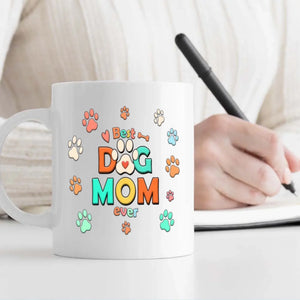 Personalized Jack Russell Terrier Mug - Custom 'Best Dog Mom Ever', Dog Clipart And Name - 89Prints