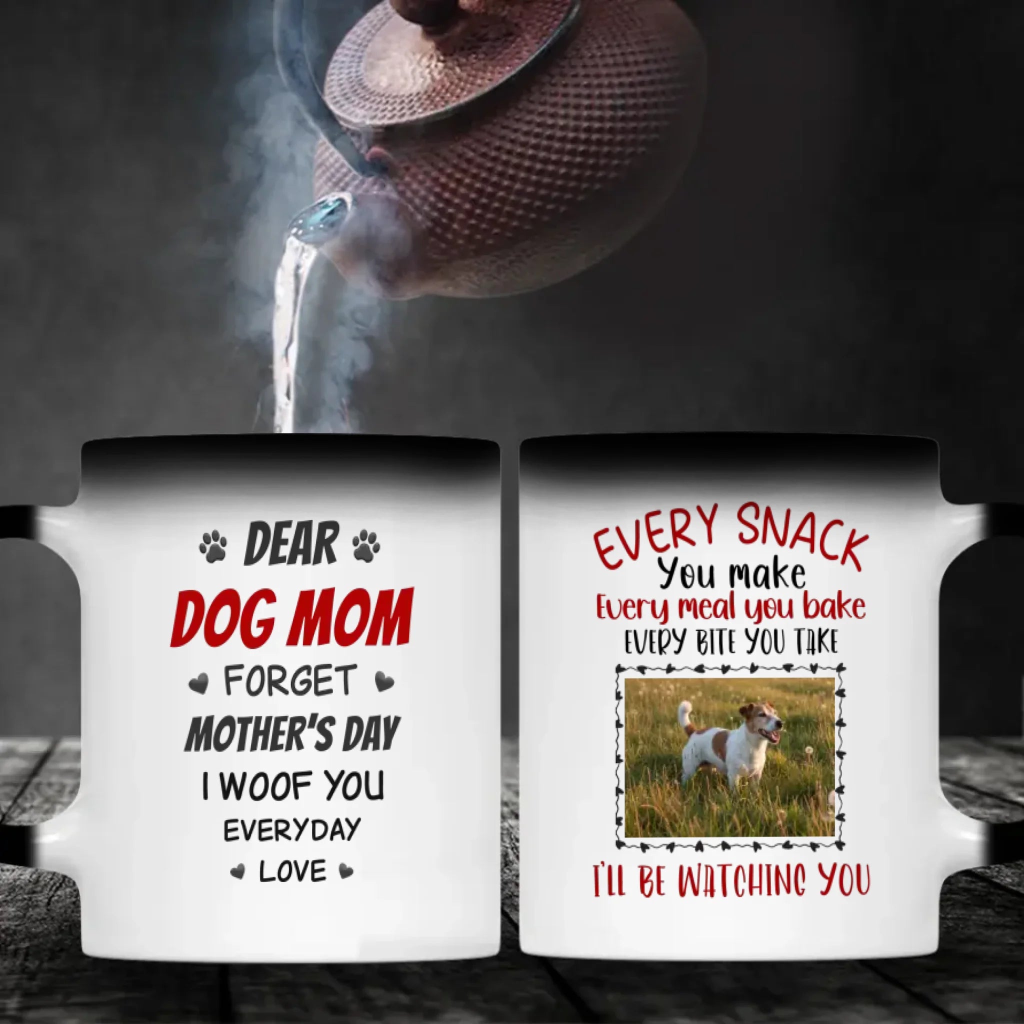 Customized Jack Russell Terrier Mug With Photo For Dog Lovers - Every Snack You Make I'll Be Watching You - 89Prints