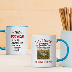Customized Jack Russell Terrier Mug With Photo For Dog Lovers - Every Snack You Make I'll Be Watching You - 89Prints