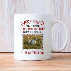 Customized Jack Russell Terrier Mug With Photo For Dog Lovers - Every Snack You Make I'll Be Watching You - 89Prints