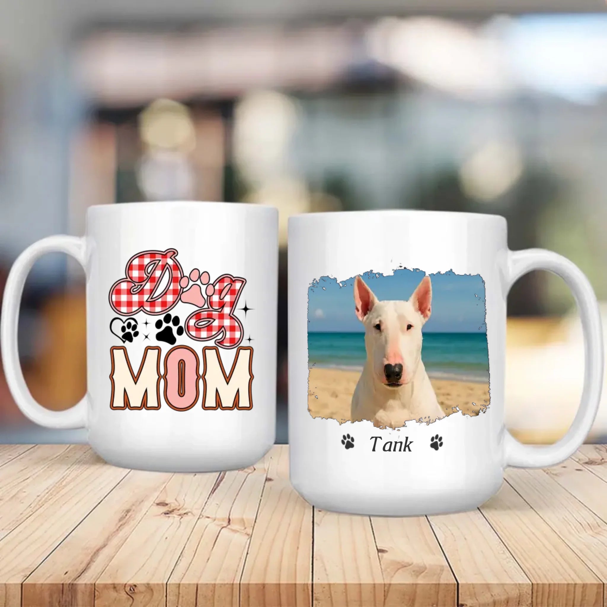 Custom Bull Terrier Dog Mom Mug - Personalized Photo & Name Gift - 89Prints