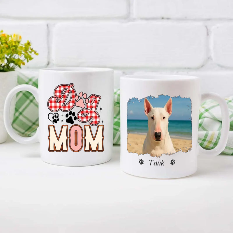 Custom Bull Terrier Dog Mom Mug - Personalized Photo & Name Gift - 89Prints