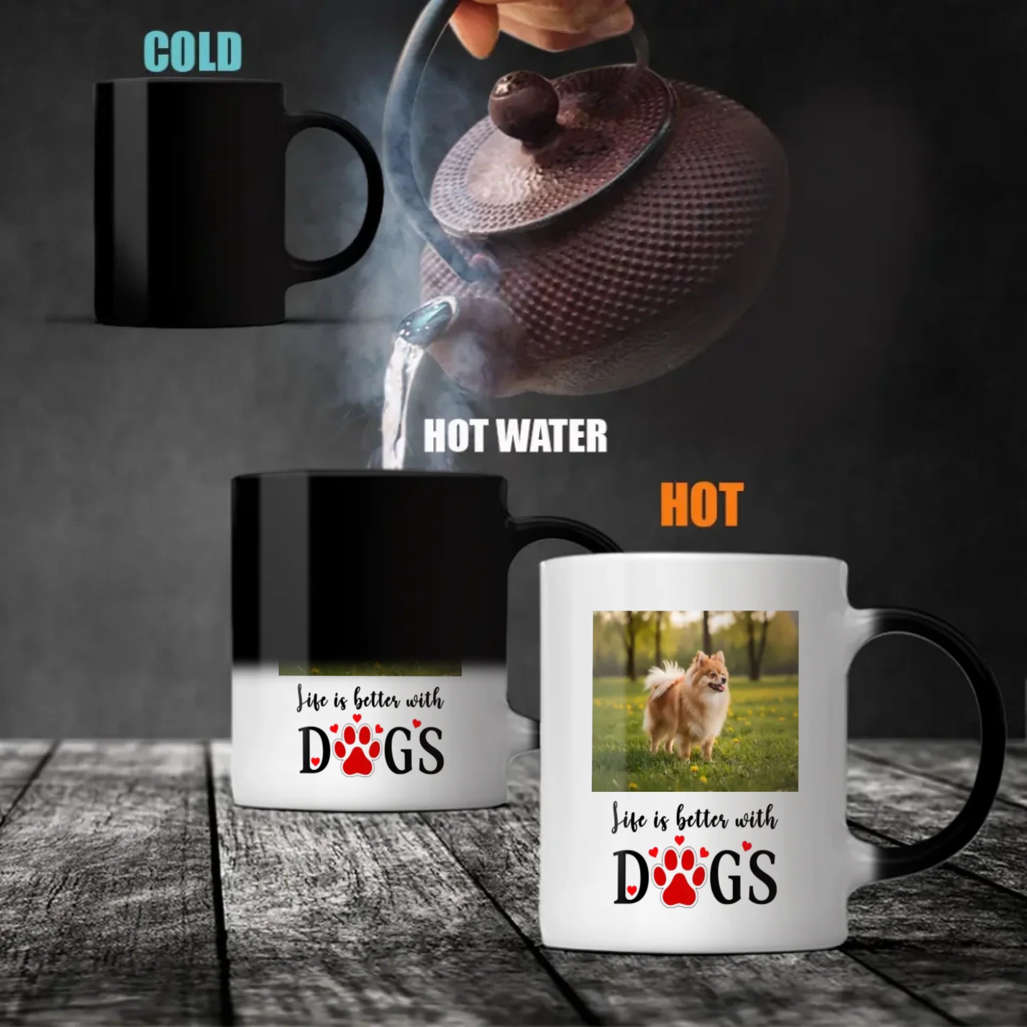 Customized Pomeranian Mug With Photo For Dog Lovers - Dog Mom & Life Is Better With Dogs - 89Prints