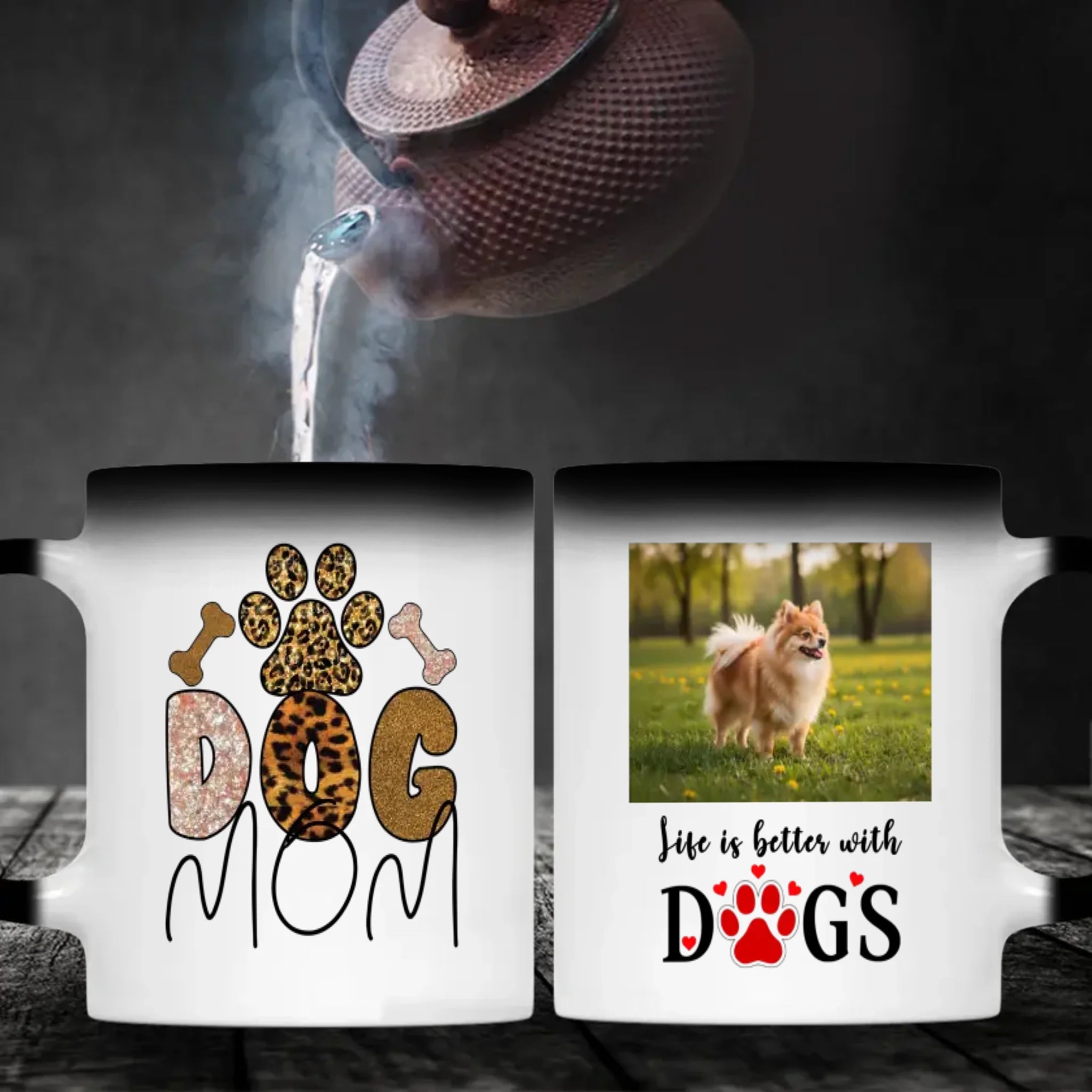 Customized Pomeranian Mug With Photo For Dog Lovers - Dog Mom & Life Is Better With Dogs - 89Prints