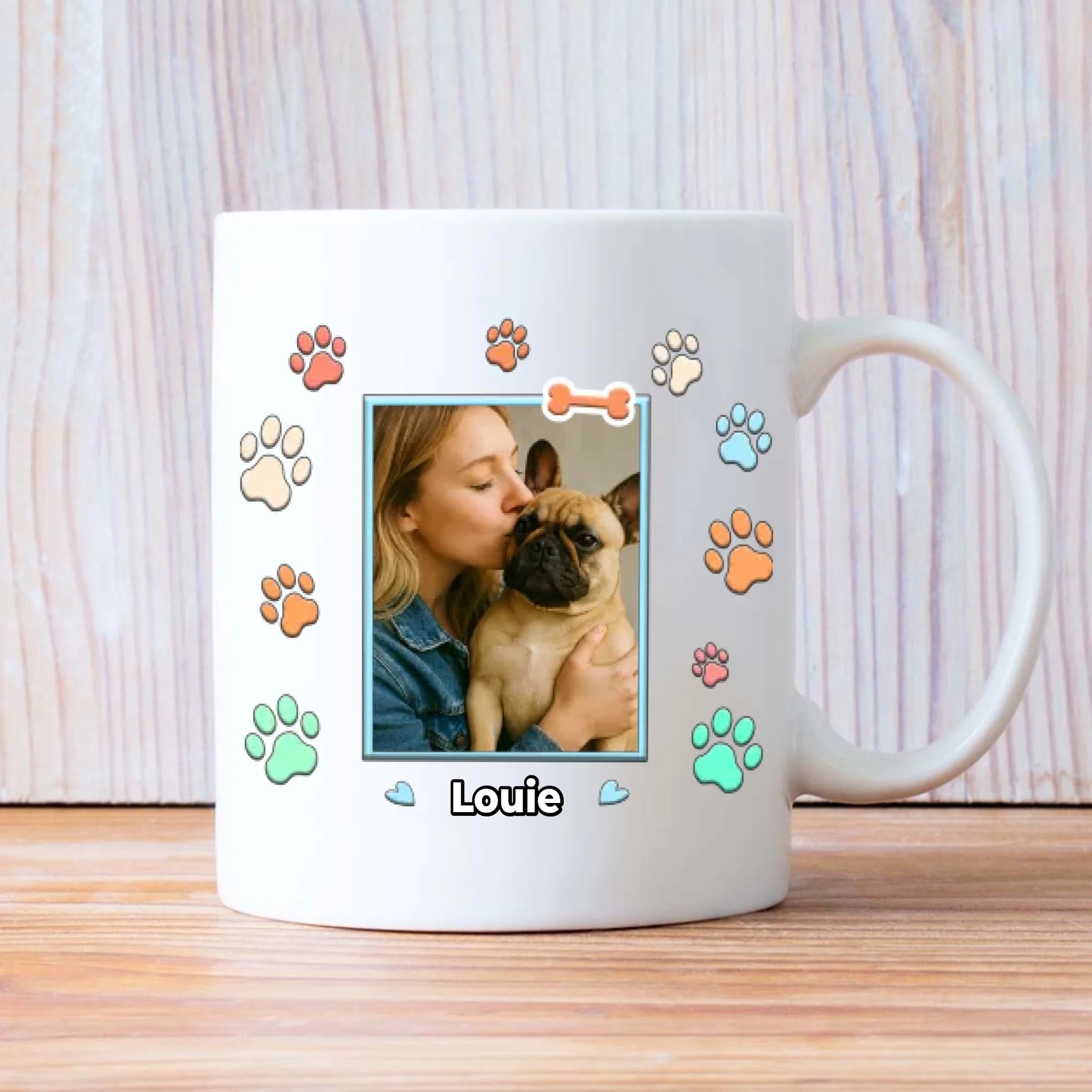 Custom French Bulldog Mug - Personalized Dog Mama Photo & Name Gift - 89Prints