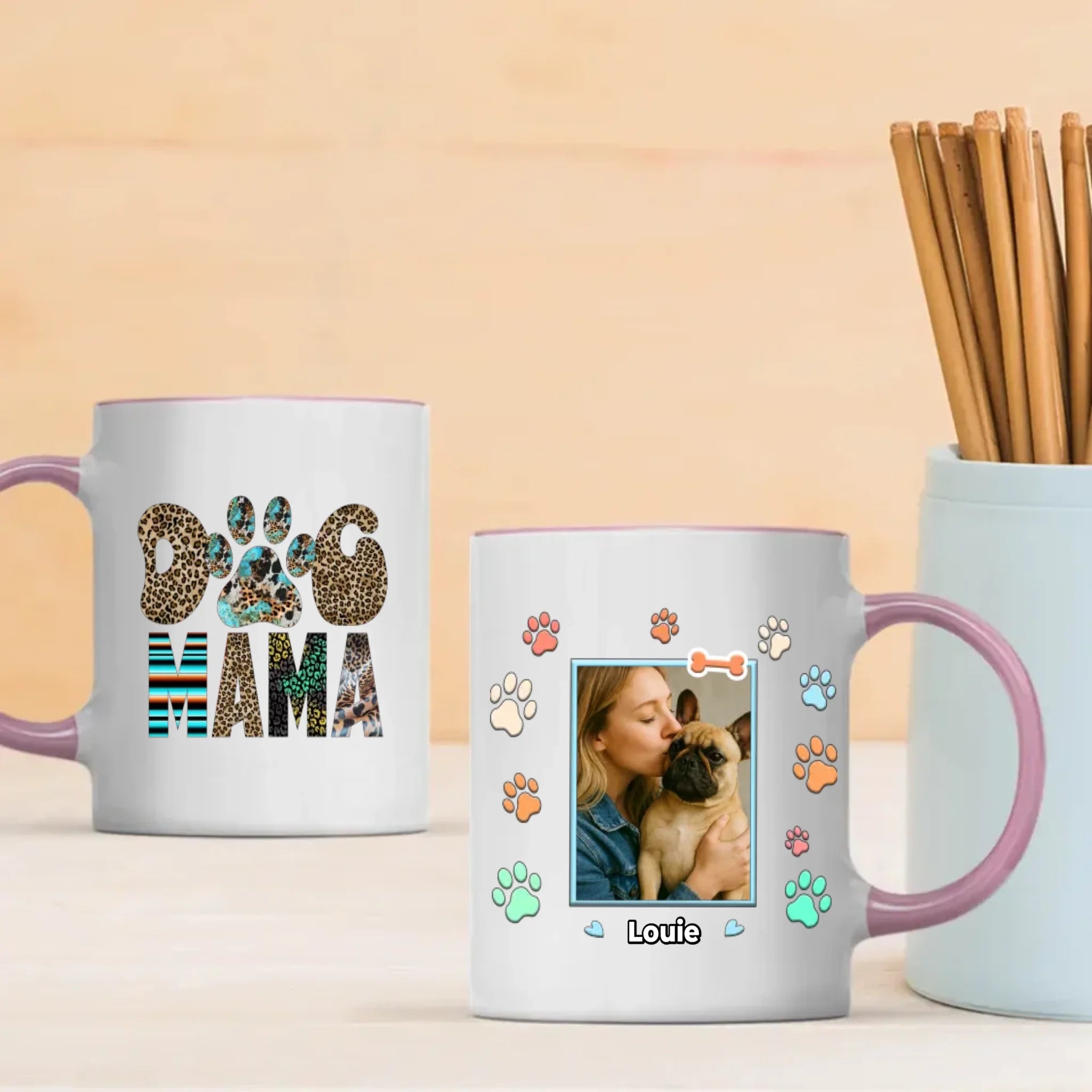 Custom French Bulldog Mug - Personalized Dog Mama Photo & Name Gift - 89Prints
