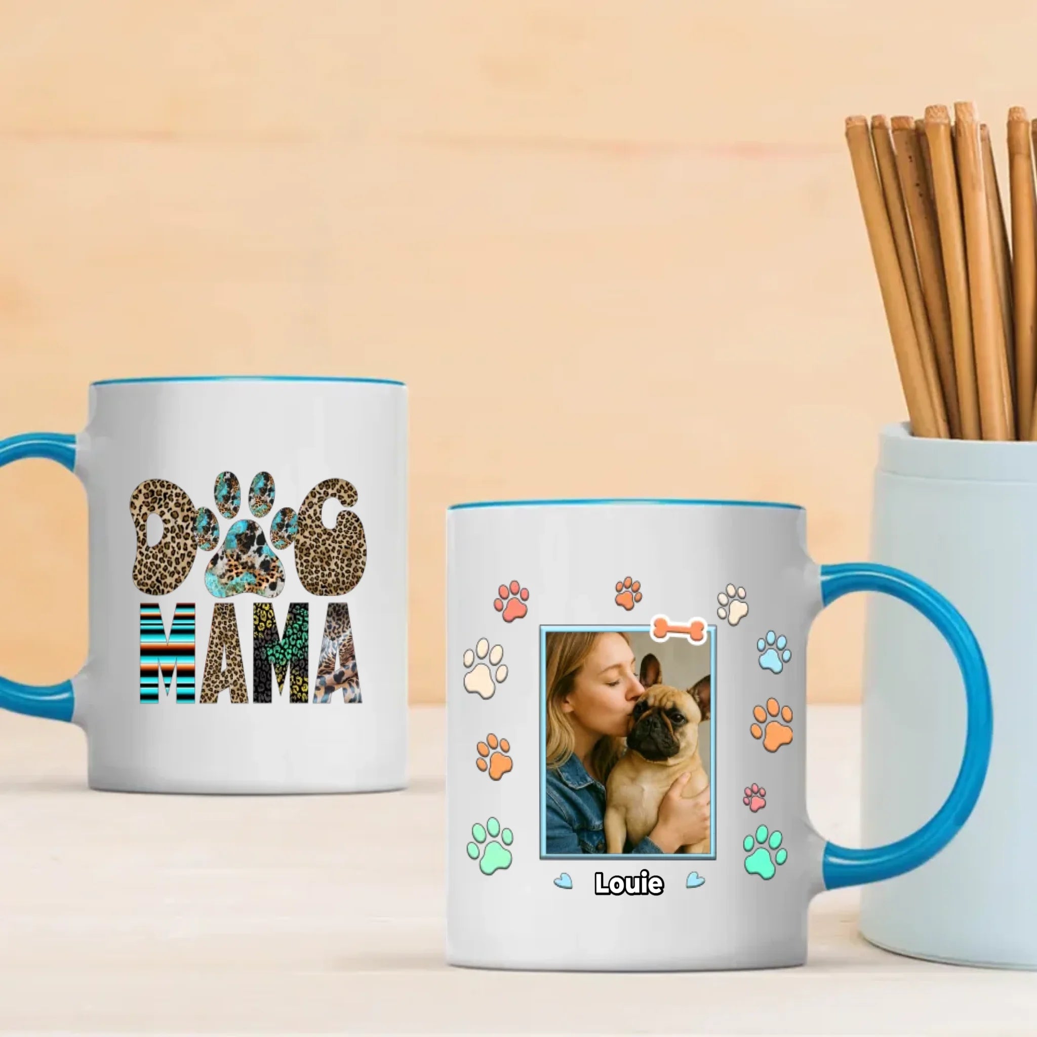 Custom French Bulldog Mug - Personalized Dog Mama Photo & Name Gift - 89Prints