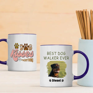 Customized Rottweiler Mug With Photo For Dog Lovers - Best Dog Walker Ever - 89Prints