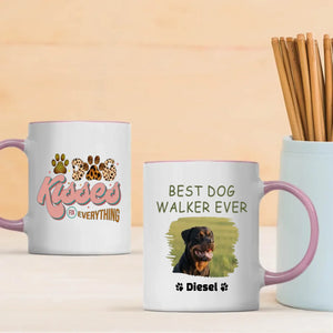 Customized Rottweiler Mug With Photo For Dog Lovers - Best Dog Walker Ever - 89Prints