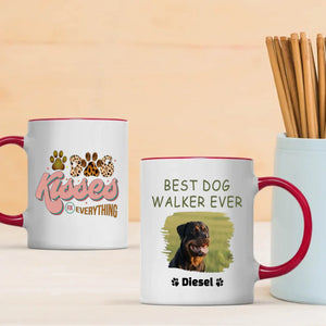 Customized Rottweiler Mug With Photo For Dog Lovers - Best Dog Walker Ever - 89Prints