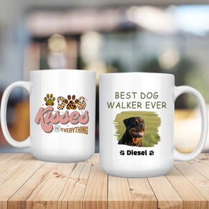 Customized Rottweiler Mug With Photo For Dog Lovers - Best Dog Walker Ever - 89Prints