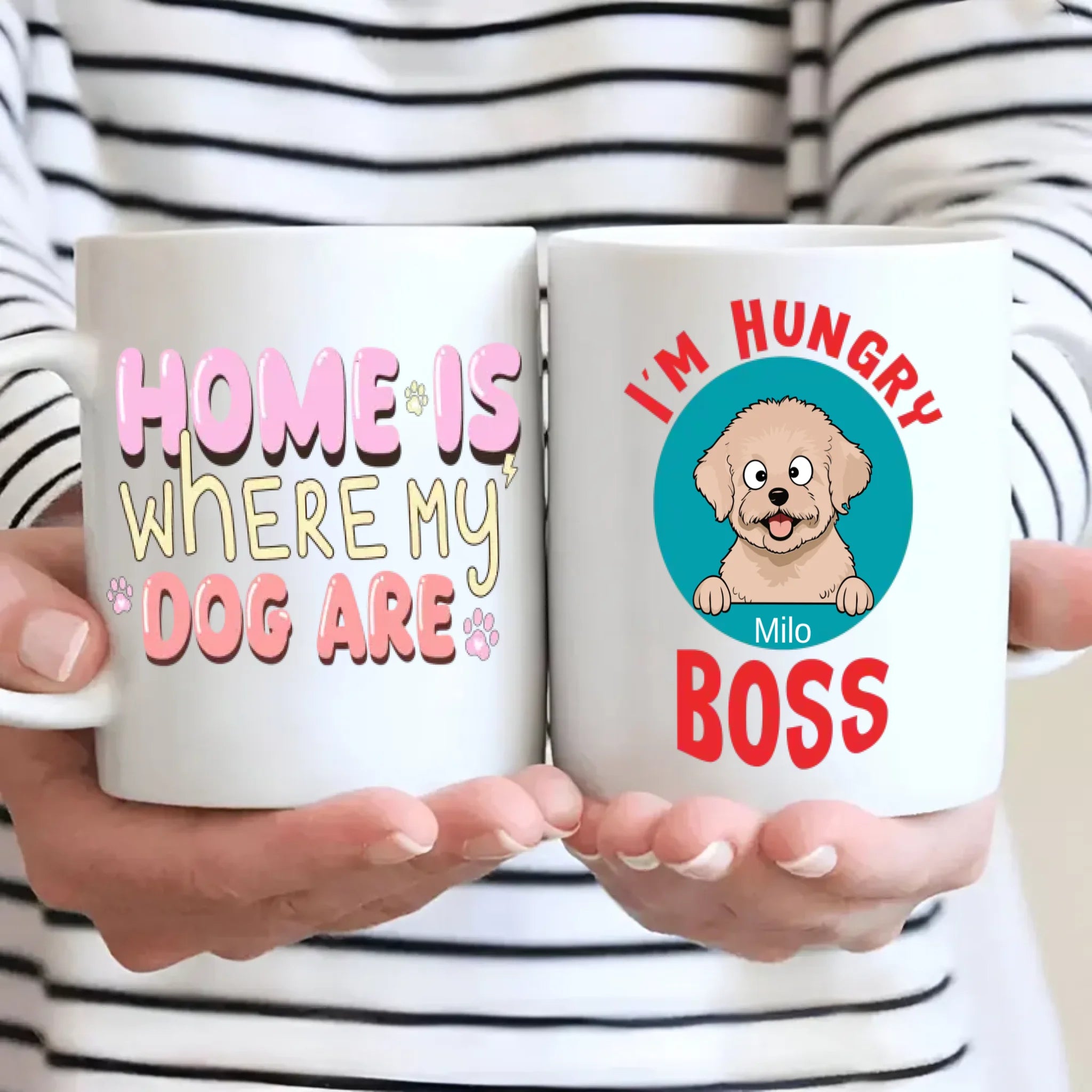 Customized Bichon Frise Mug With Photo For Dog Lovers - Home Is Where My Dog Are - 89Prints