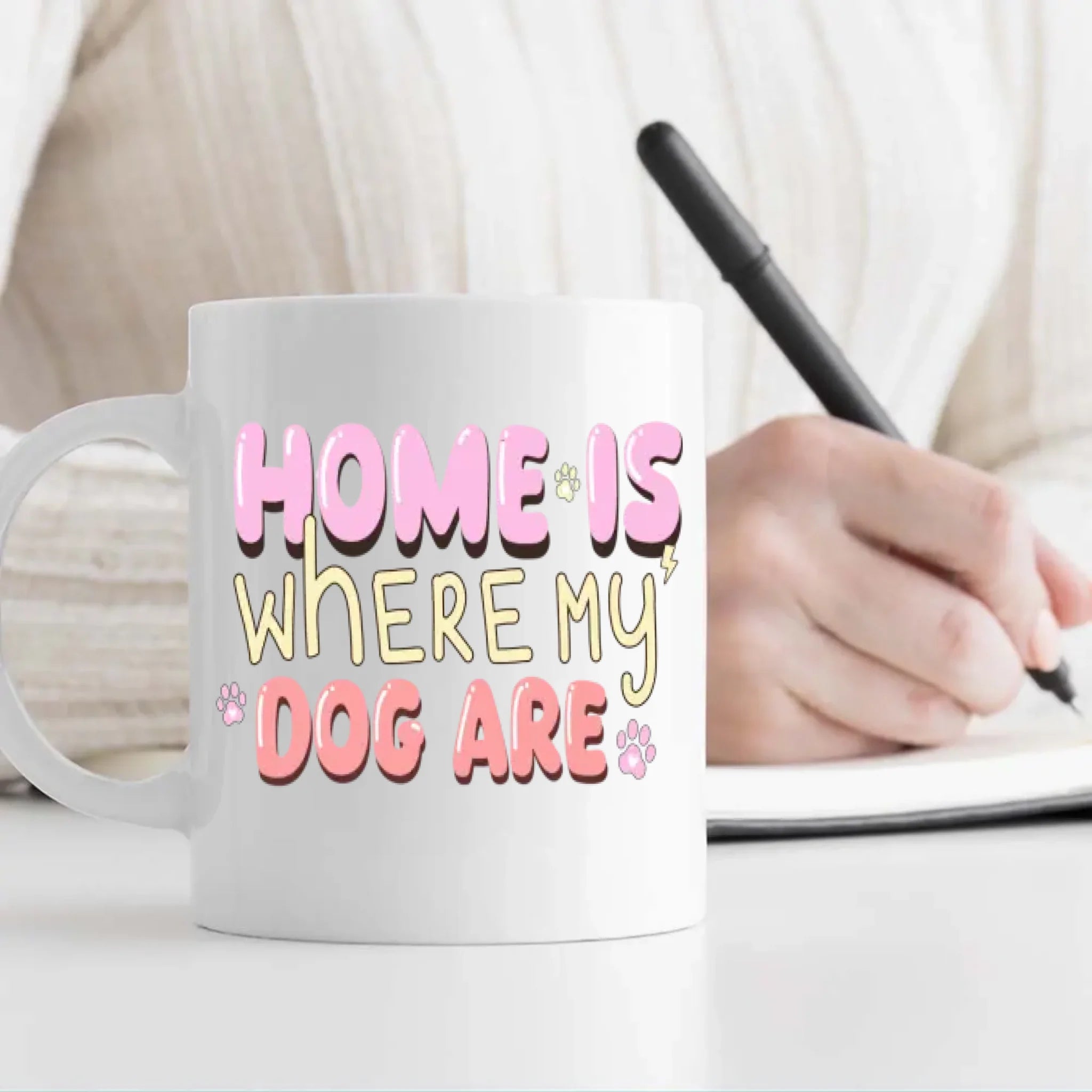 Customized Bichon Frise Mug With Photo For Dog Lovers - Home Is Where My Dog Are - 89Prints