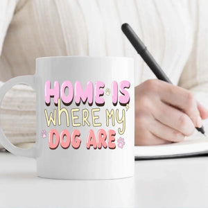 Customized Bichon Frise Mug With Photo For Dog Lovers - Home Is Where My Dog Are - 89Prints