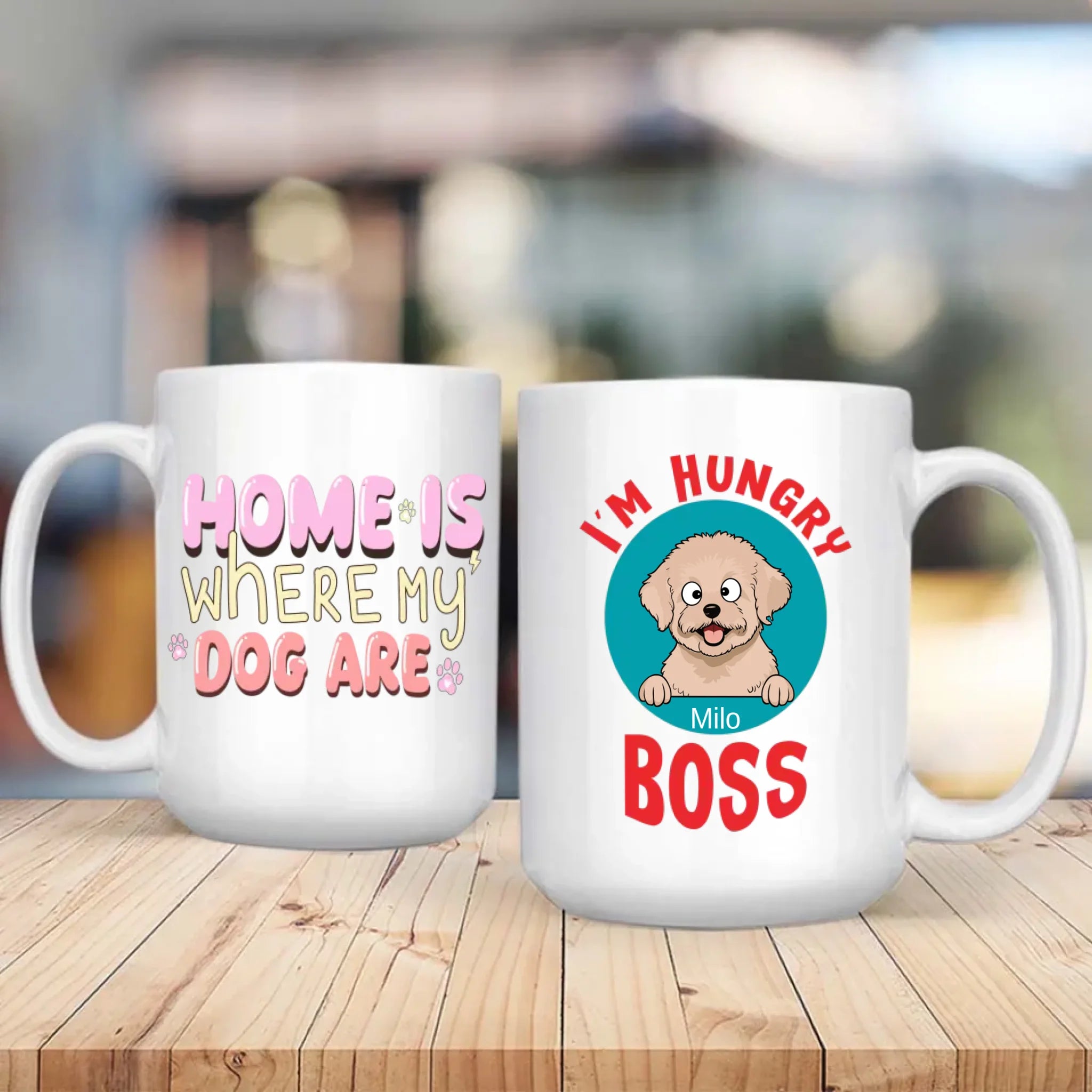 Customized Bichon Frise Mug With Photo For Dog Lovers - Home Is Where My Dog Are - 89Prints