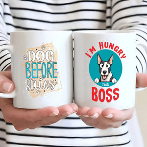 Custom Bull Terrier Mug - I'm Hungry Boss Personalized Photo & Name Gift - 89Prints
